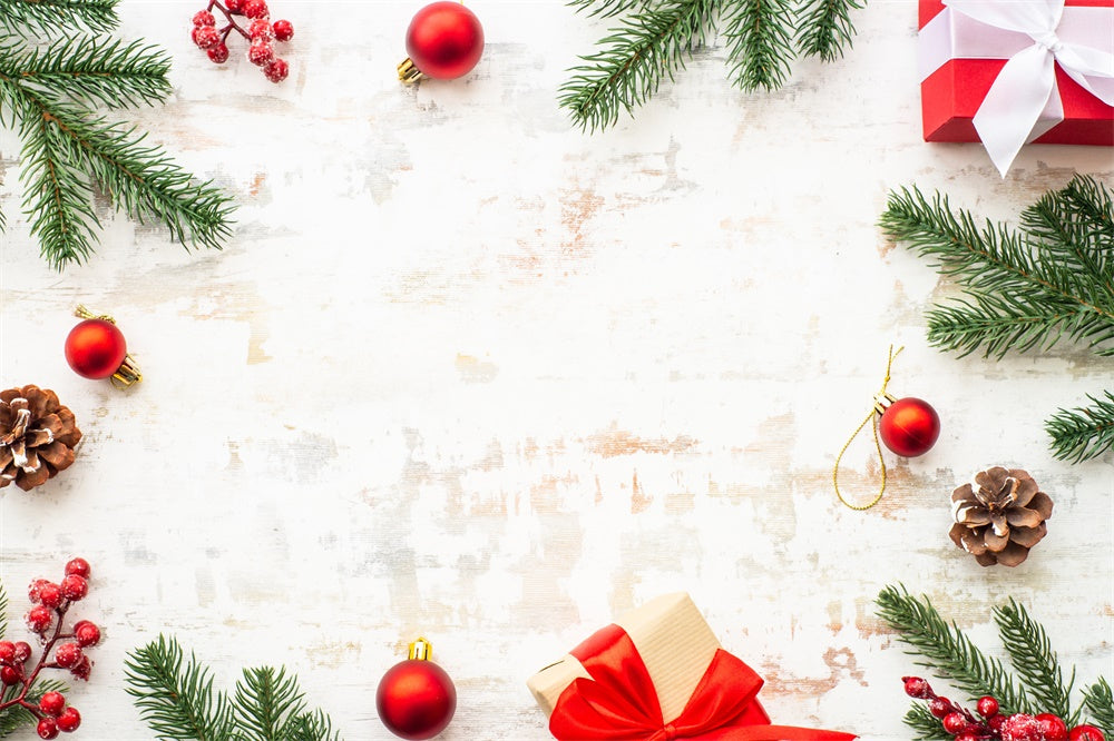 Christmas Gifts Decors Rustic Floor Backdrop RR8-295