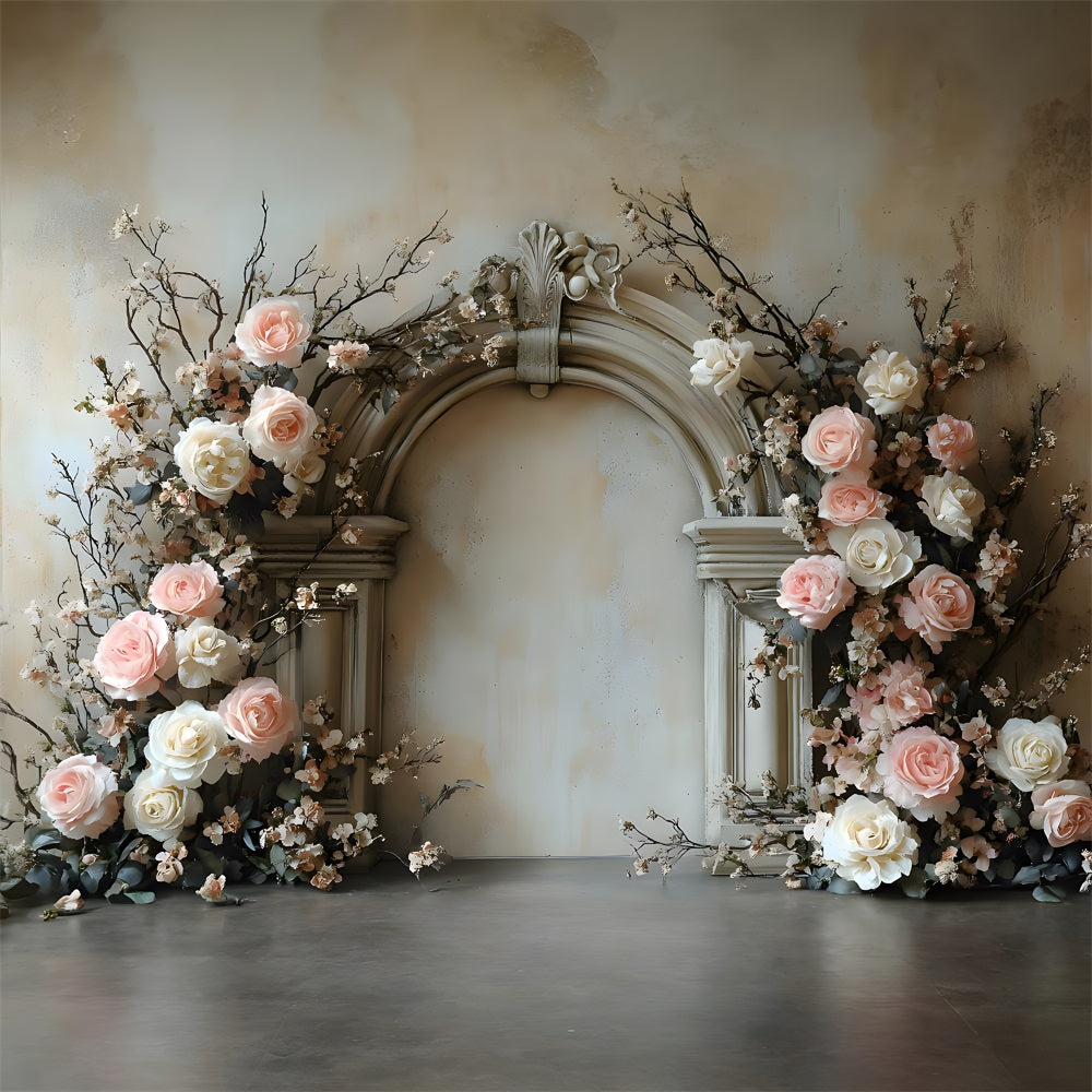 Elegant Floral Archway Boho Backdrop RR8-406