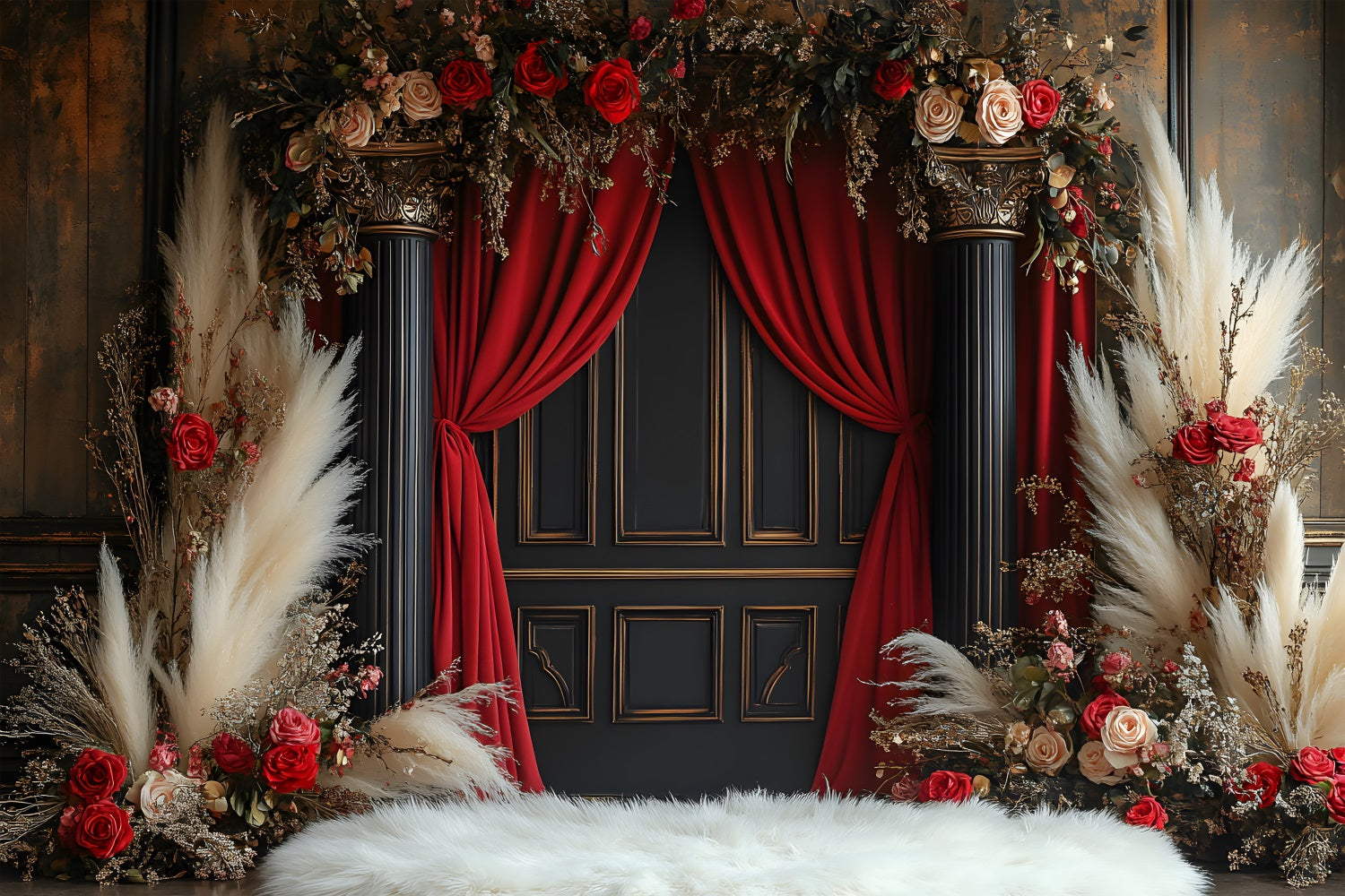 Opulent Floral Boho Archway Backdrop RR8-424