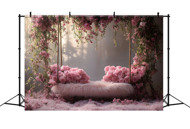 Pink Rose Swing Bohemian Backdrop RR8-430