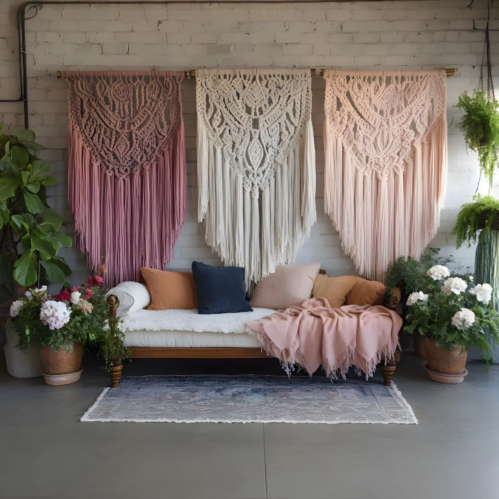 Triple Macramé Hanging Bohemian Backdrop RR8-503