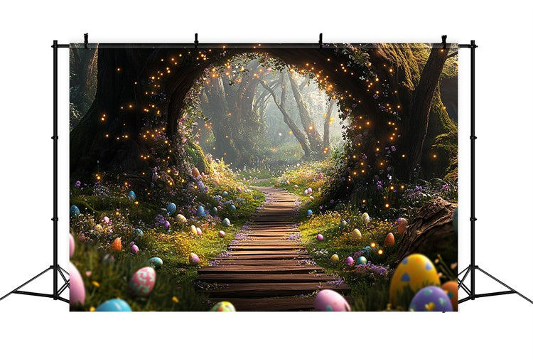 Easter Photo Backdrop Ideas Enchanted Egg Hunt Path Backdrop TWW3-1