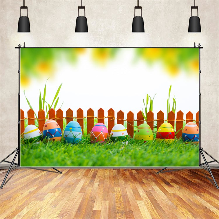 Easter Photo Backdrop Vibrant Painted Egg Display Backdrop TWW3-19