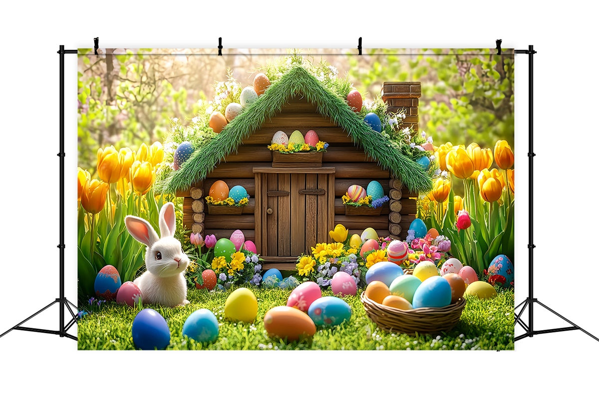 Easter Backdrop Pastel Egg Charming Cottage Backdrop TWW3-38