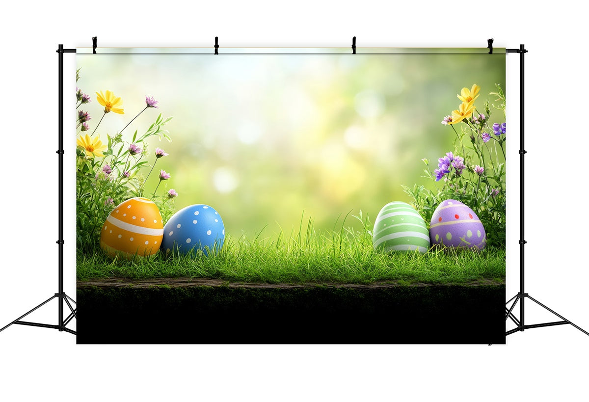 Easter Backdrops Photography Wildflower Meadow Egg Backdrop TWW3-40