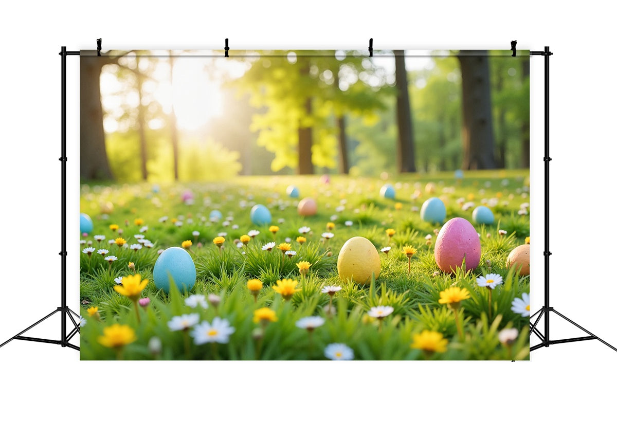 Photography Easter Backdrop Whimsical Woodland Egg Backdrop TWW3-44