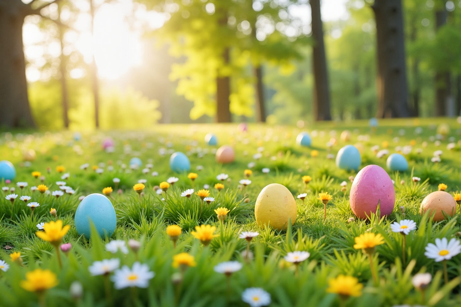 Photography Easter Backdrop Whimsical Woodland Egg Backdrop TWW3-44