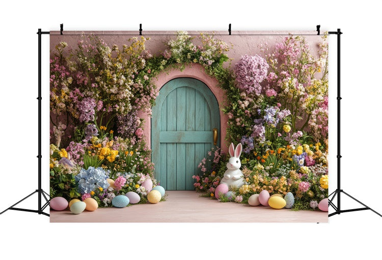 Easter Picture Ideas Pastel Egg Flower Archway Backdrop TWW3-50