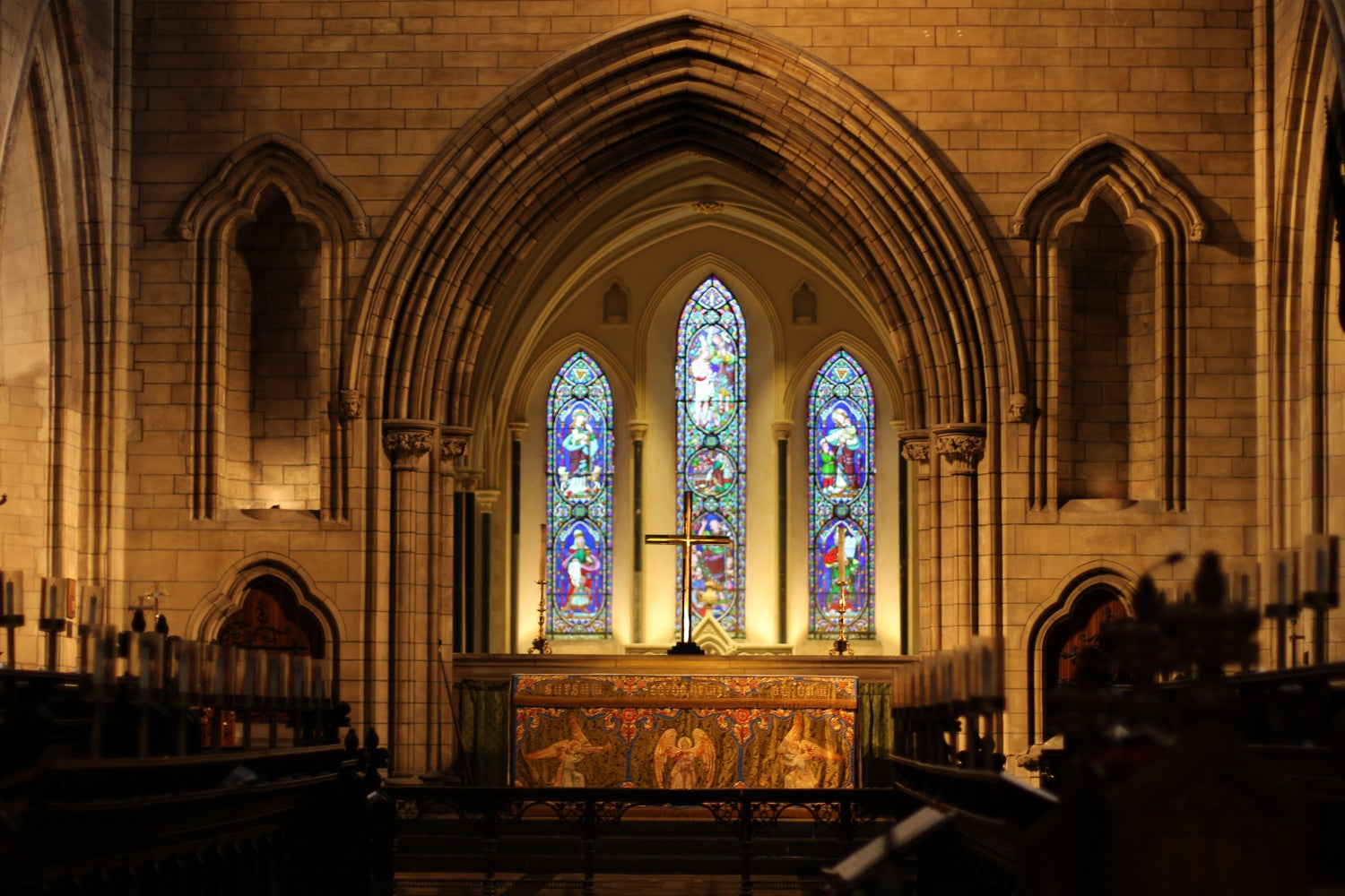 Easter Backdrops For Church Gothic Church Sacred Altar Backdrop TWW3-7