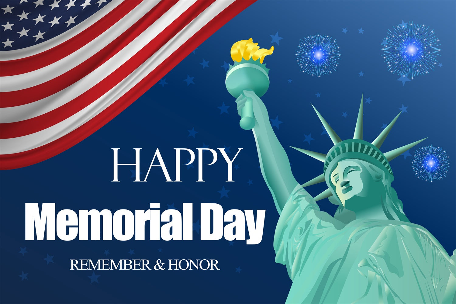 Memorial Backdrops Honoring Heroes Liberty Glow Backdrop TWW4-21