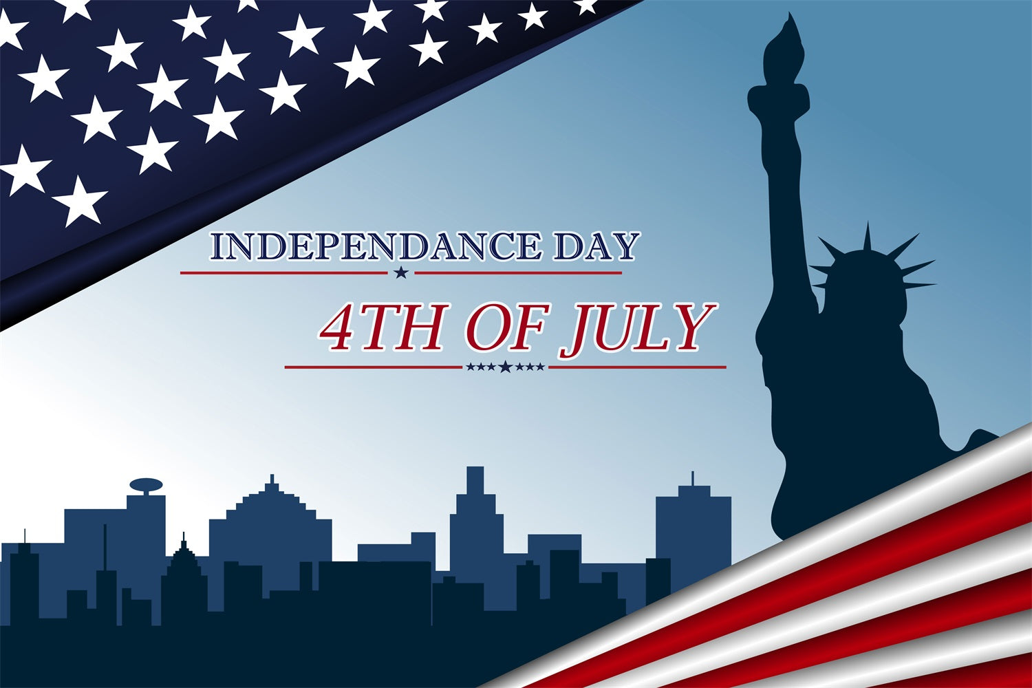 Independence Day Backdrops City Liberty 4th of July Backdrop TWW4-2