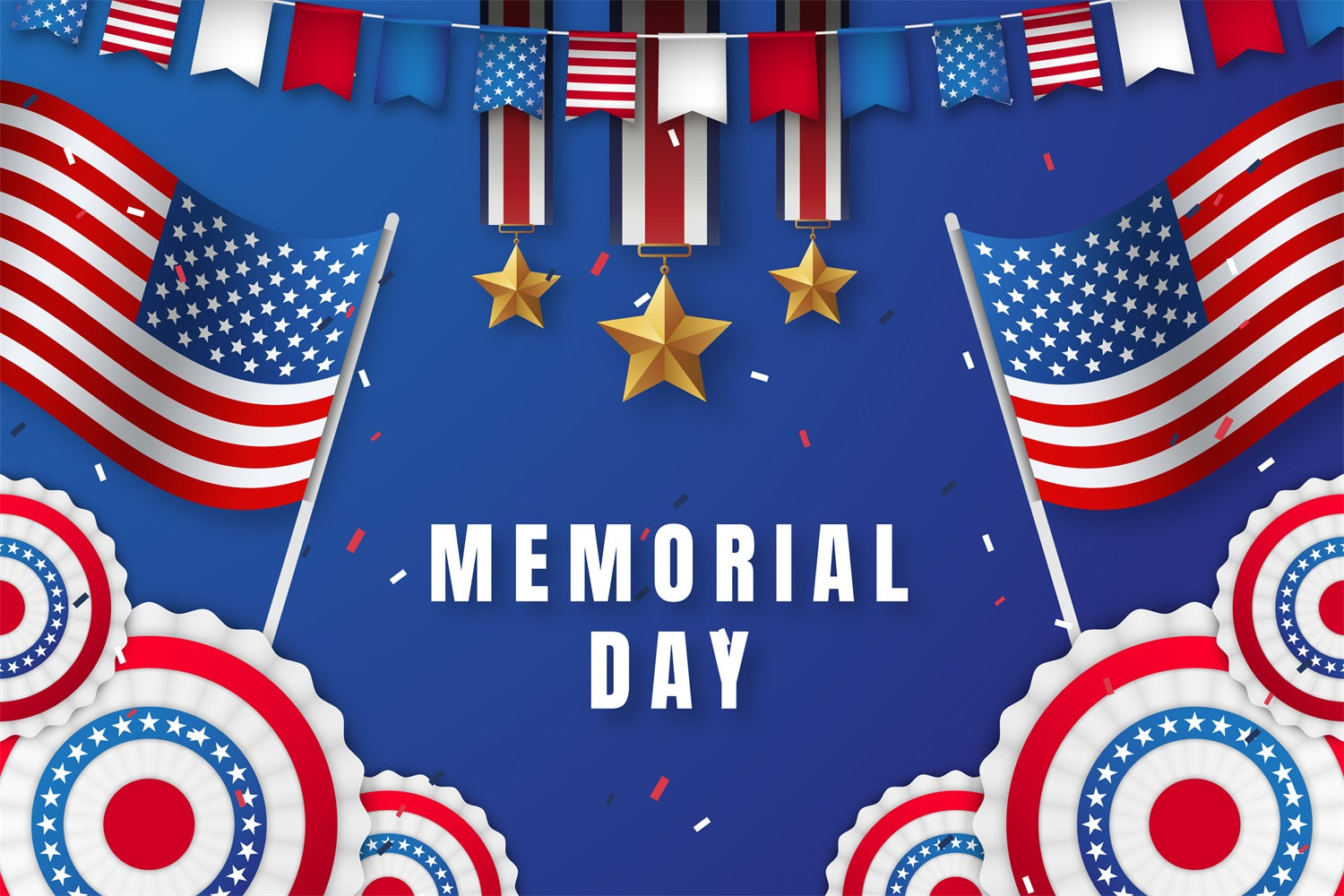 Memorial Backdrop Ideas Golden Medals Flag Backdrop TWW4-33