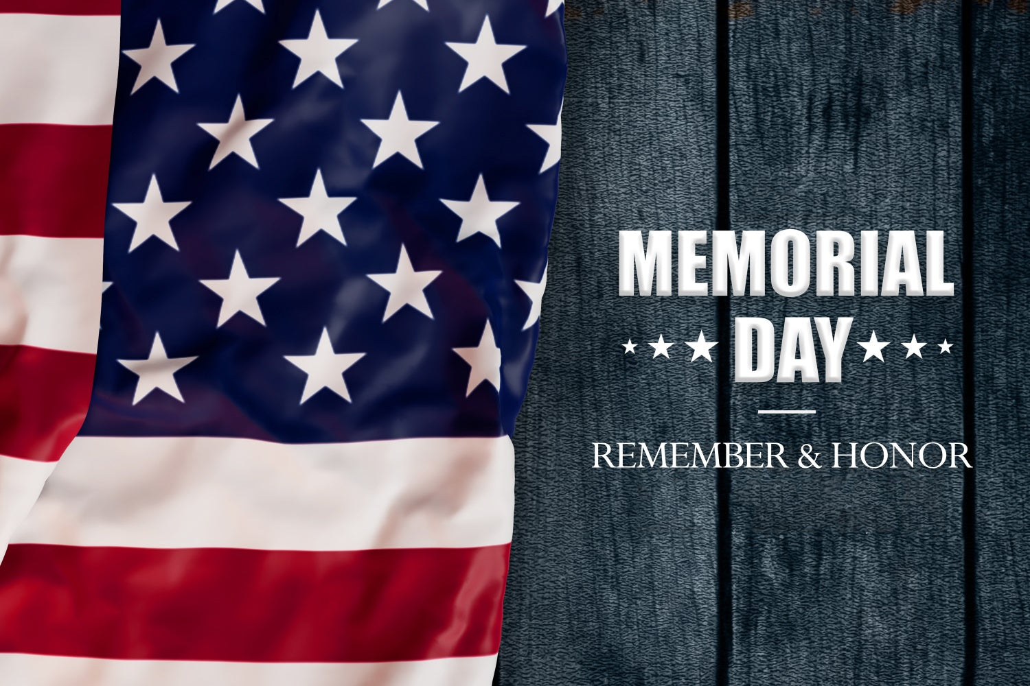 Memorial Day Backdrop Wooden Texture Tribute Backdrop TWW4-34