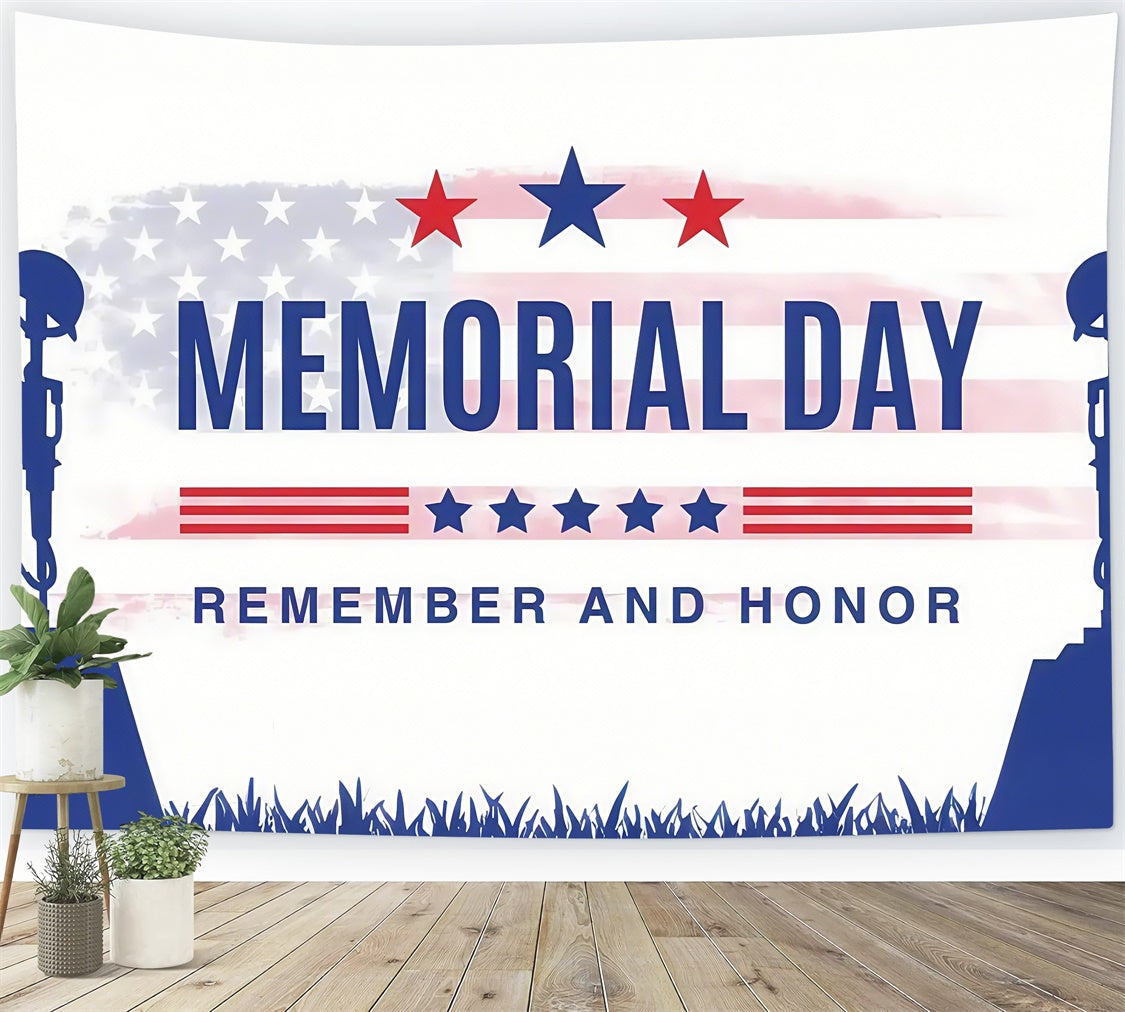 Memorial Backdrop Ideas Honor Rifle Helmet Backdrop TWW4-53