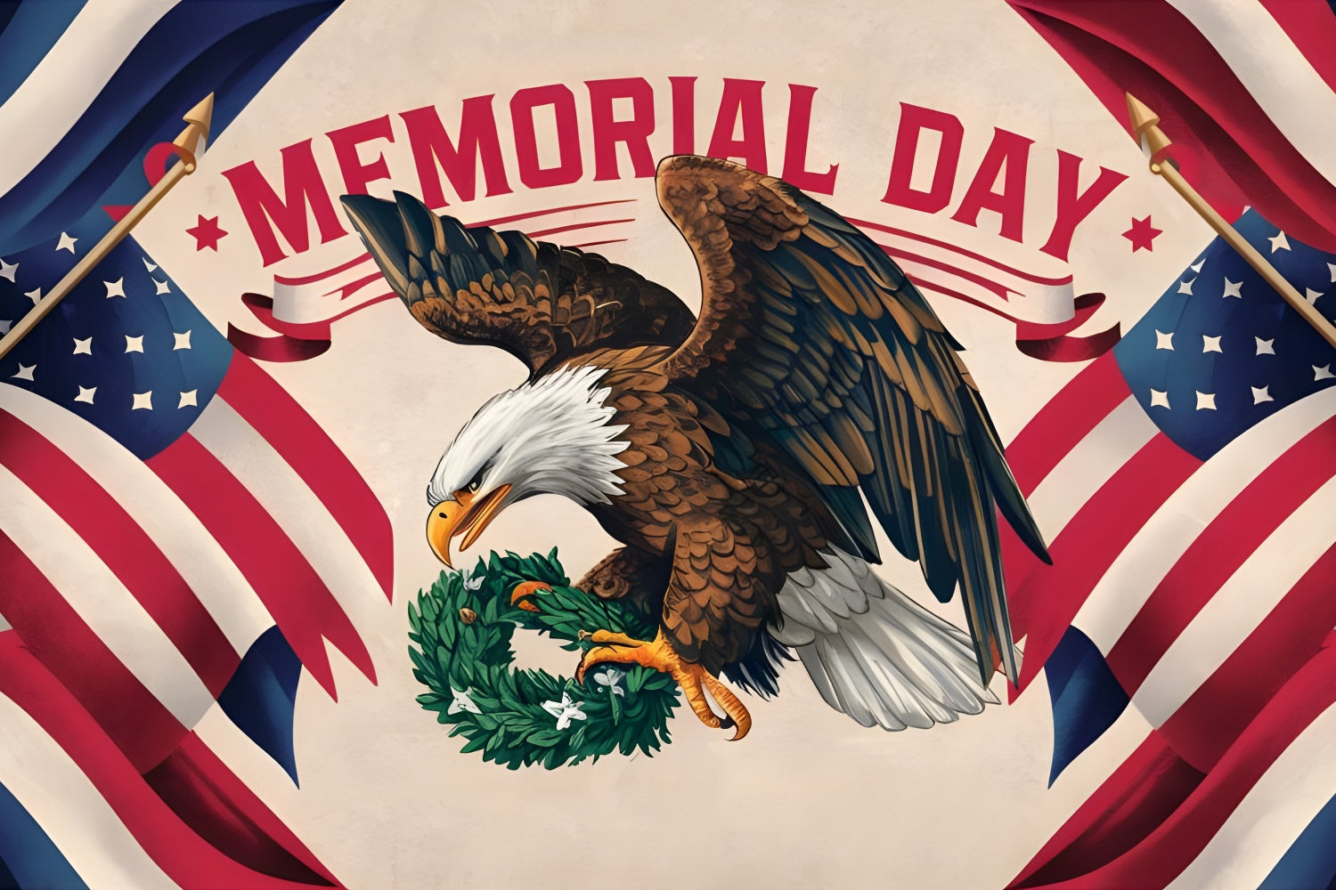 Memorial Backdrop Ideas Flying Eagle Flag Backdrop TWW4-58