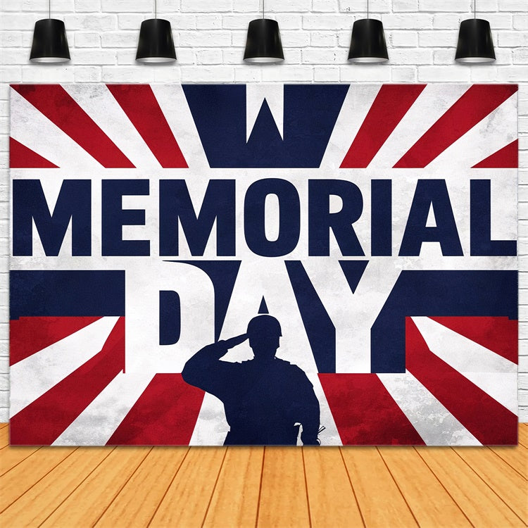 Memorial Backdrops Military Silhouette Honor Backdrop TWW4-60