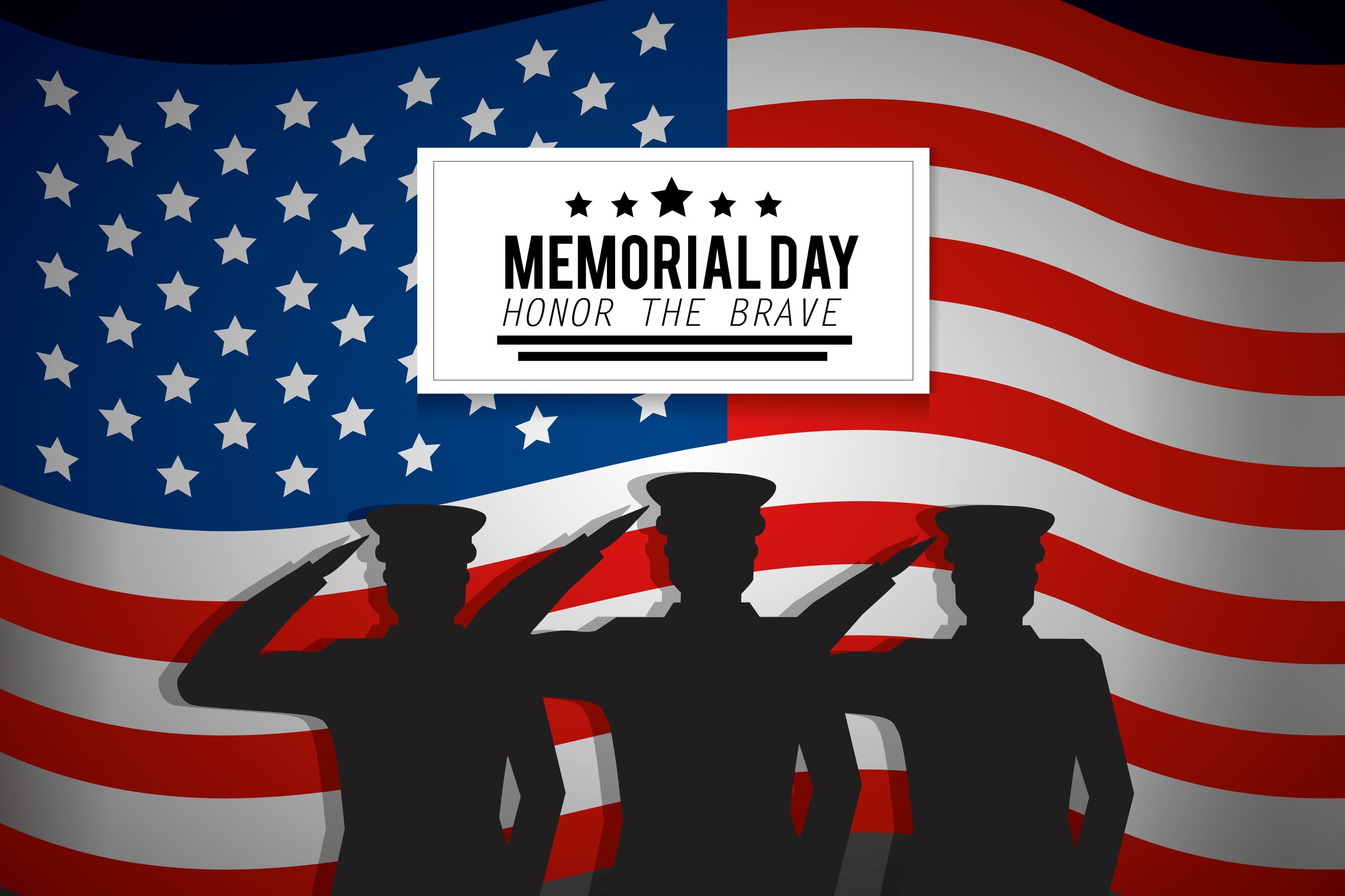 Memorial Backdrop Heroes Patriotic Flag Tribute Backdrop TWW4-64