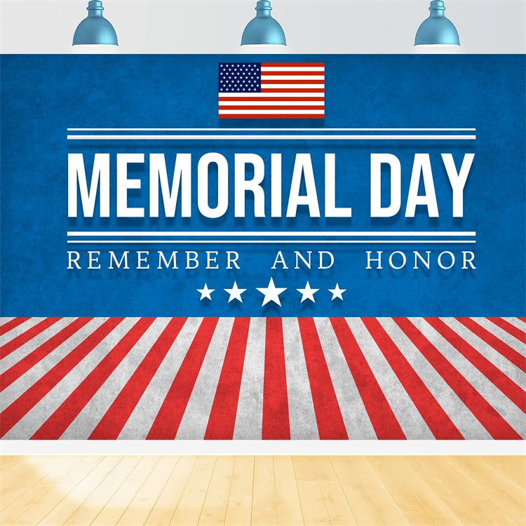 Memorial Day Backdrops Patriotic Tribute Flag Backdrop TWW4-68