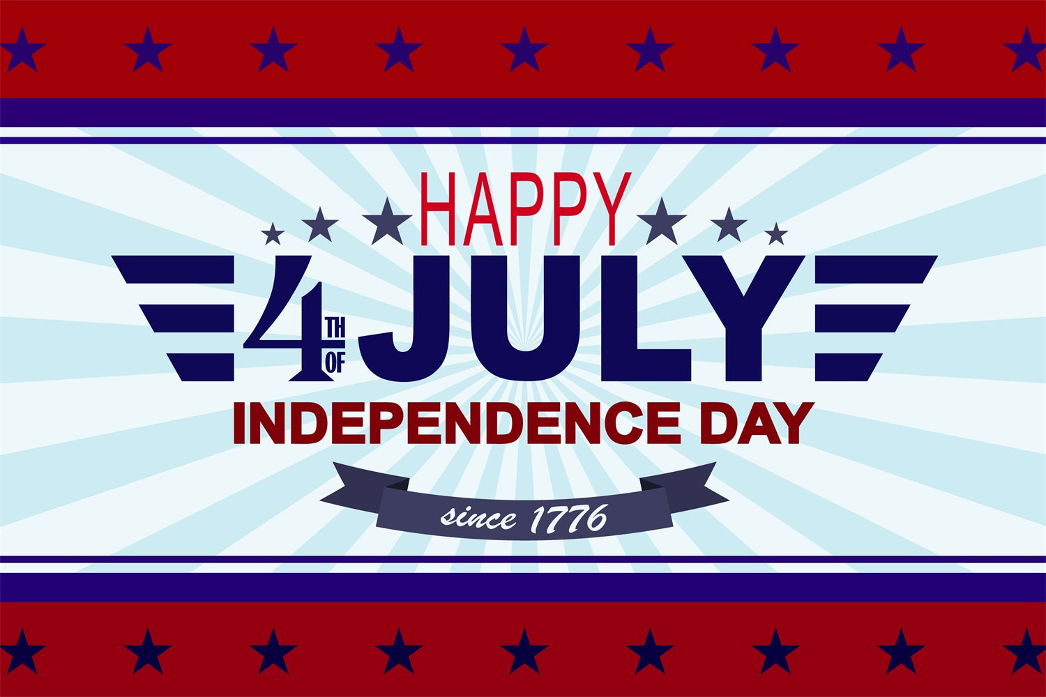 4th of July Backdrop Happy Retro Style Backdrop TWW4-9