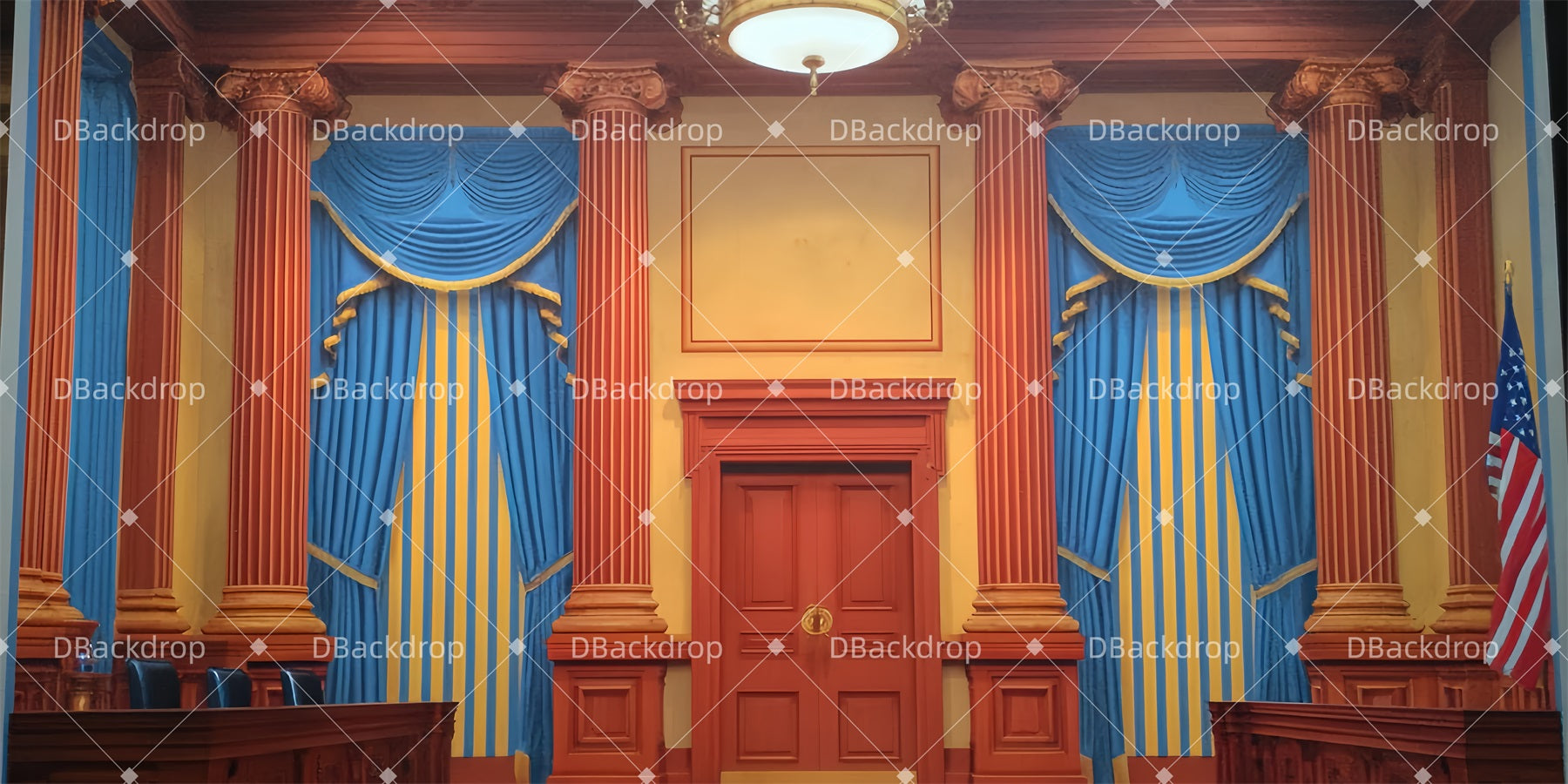Theater Backdrop Courtroom Professional Stage Backdrops TWW510-T13