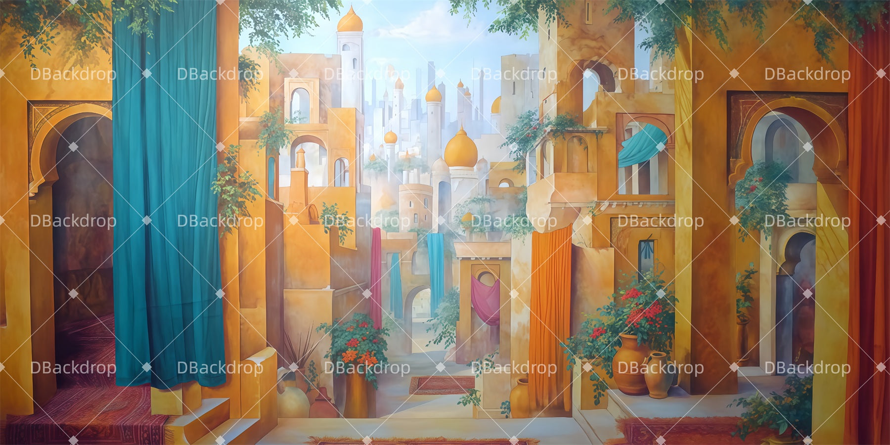 Movie Theater Backdrop Pharaoh's Court Dance Stage Backdrop TWW510-T5