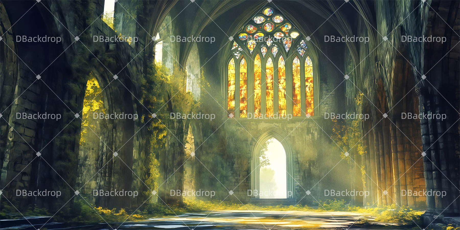 Church Stage Backdrops The Nonnberg Abbey Theater Backdrop TWW511-T122