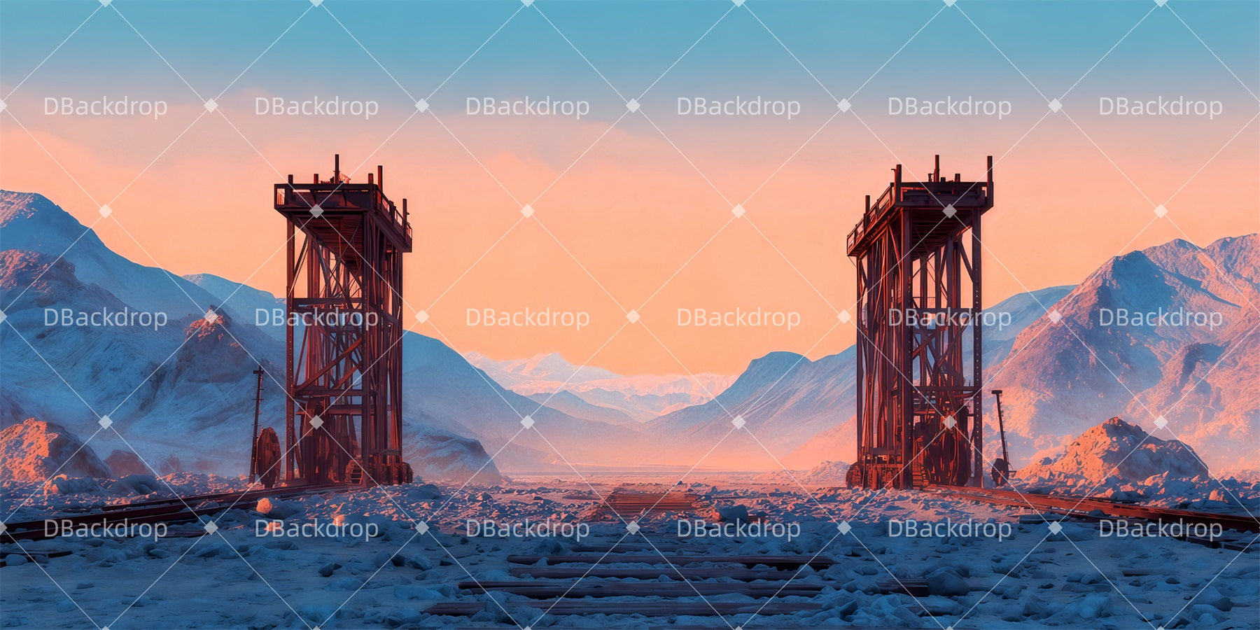 Large Stage Backdrops Mine Entrance Movie Theater Backdrop TWW511-T48