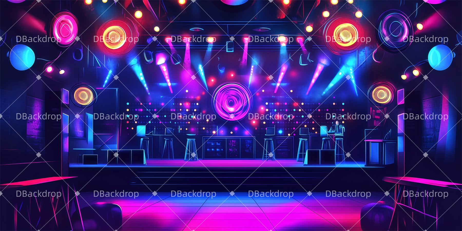 Broadway Stage Backdrop The Club Musical Backdrops TWW511-T89