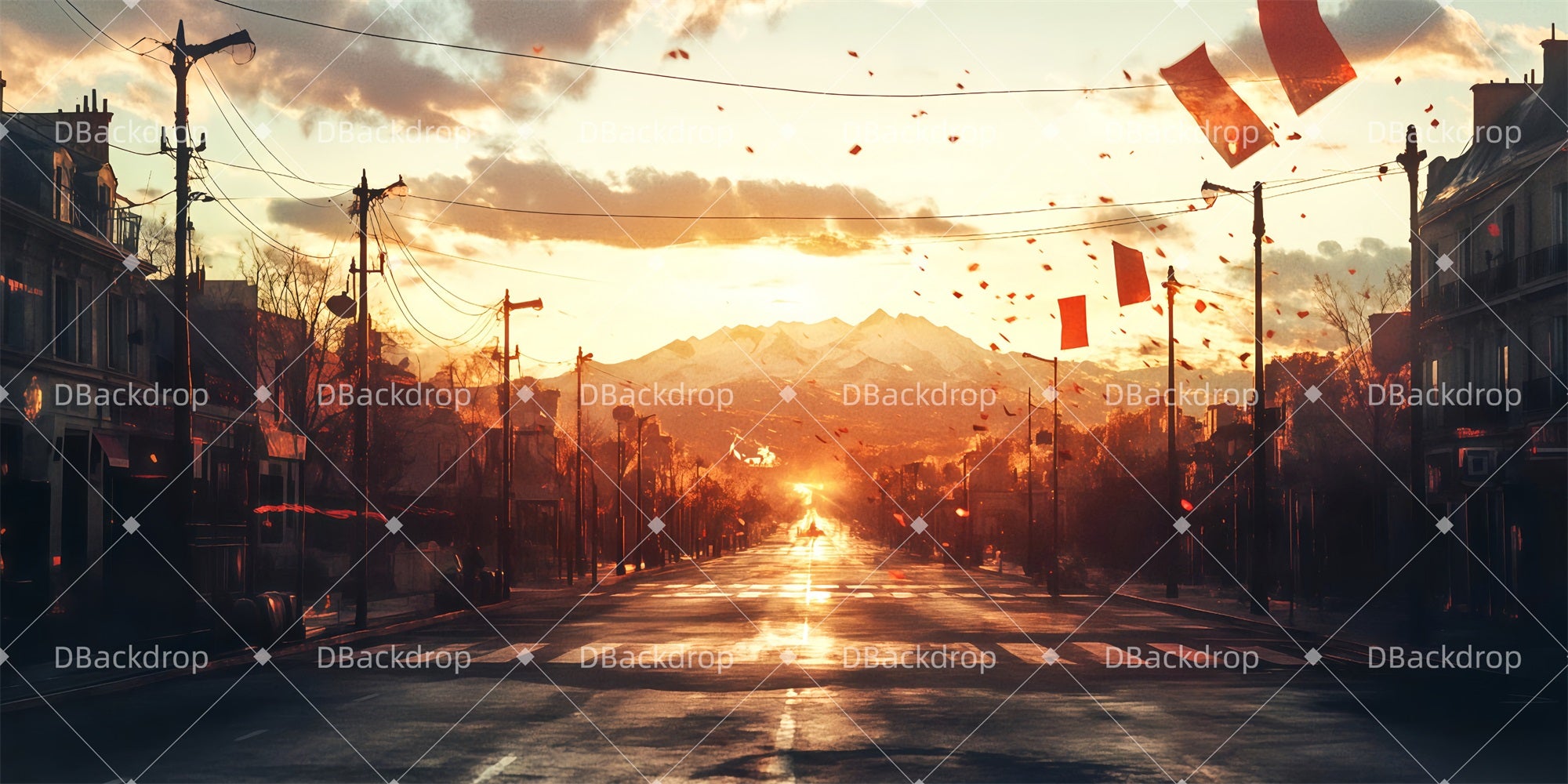 Theater Backdrop The End Of The Revolution Stage Backdrop TWW511-T91