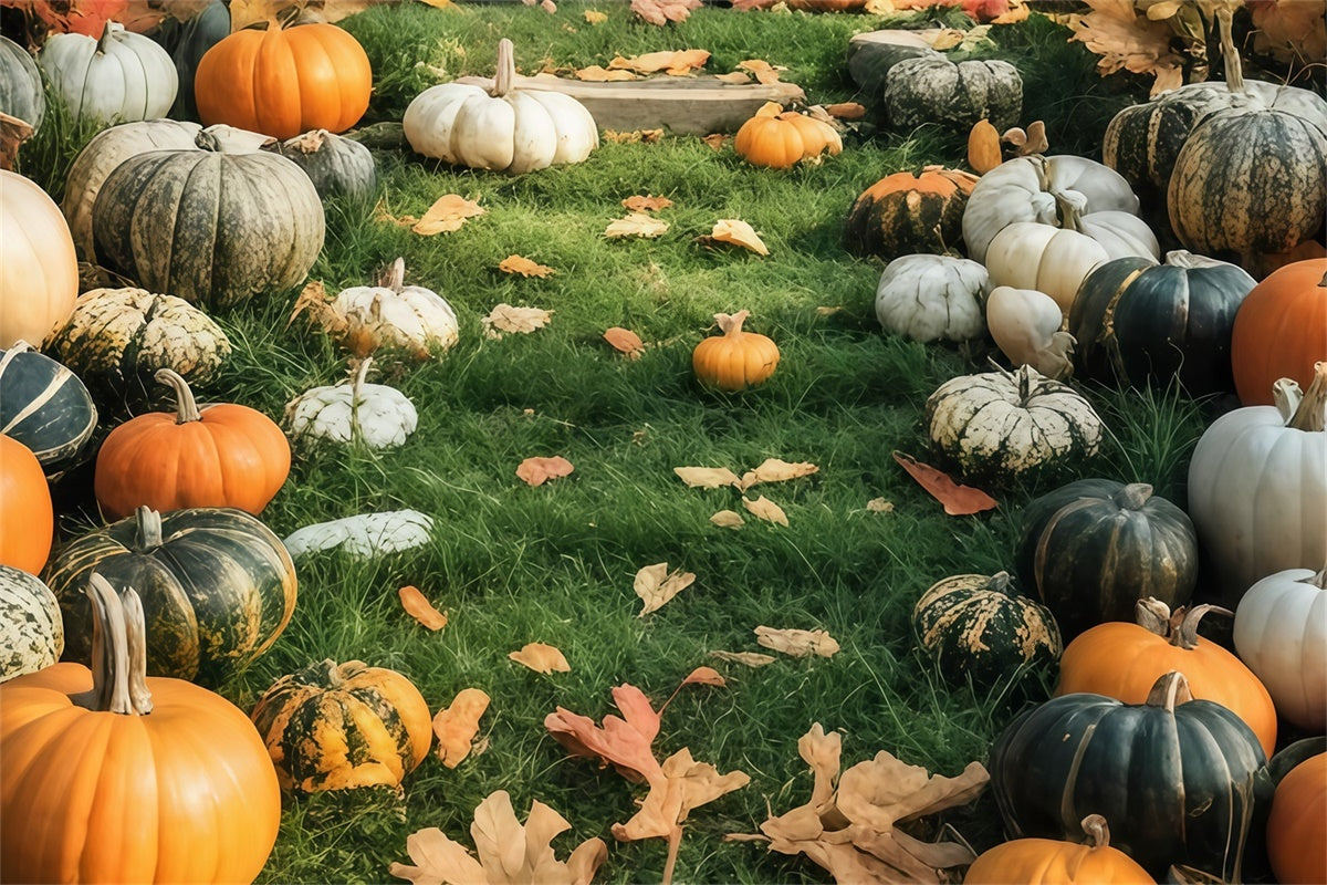 Floor Backdrops Harvest Festival Grass Floor Backdrop TWW57-24