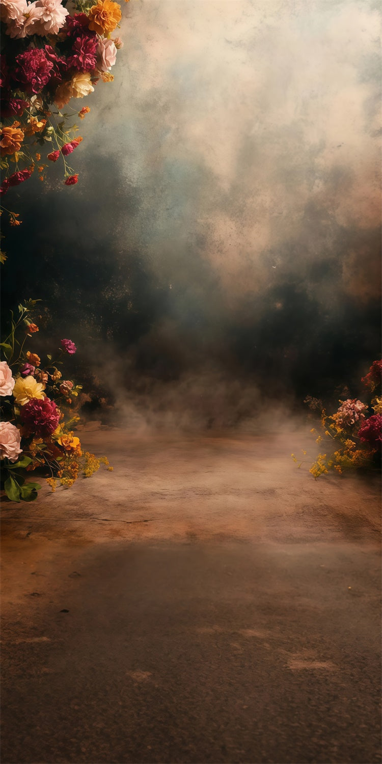 Vintage Studio Backdrop Baroque Misty Garden Sweep Backdrop TWW57-78