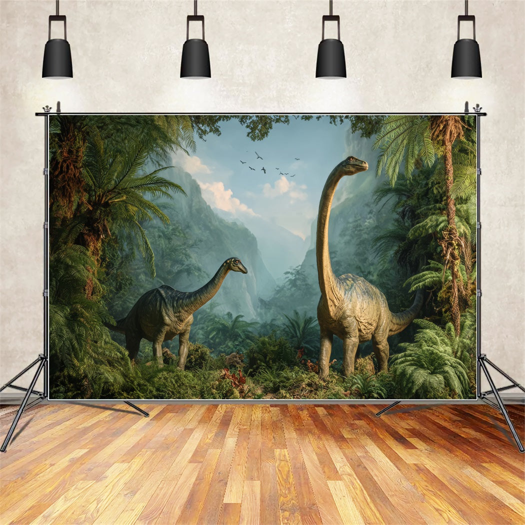 Rainforest Backdrop Jurassic Era Dinosaur Valley Forest Photo Backdrop TWW59-130