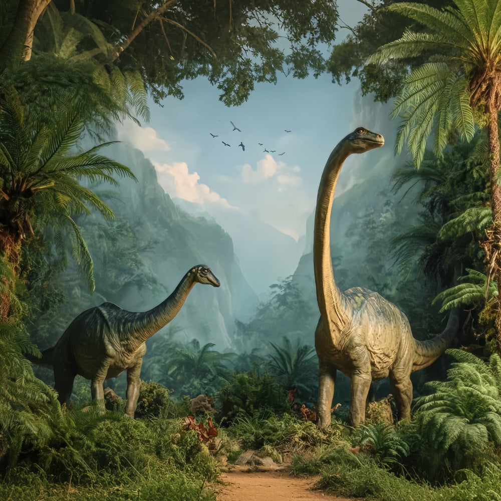 Rainforest Backdrop Jurassic Era Dinosaur Valley Forest Photo Backdrop TWW59-130