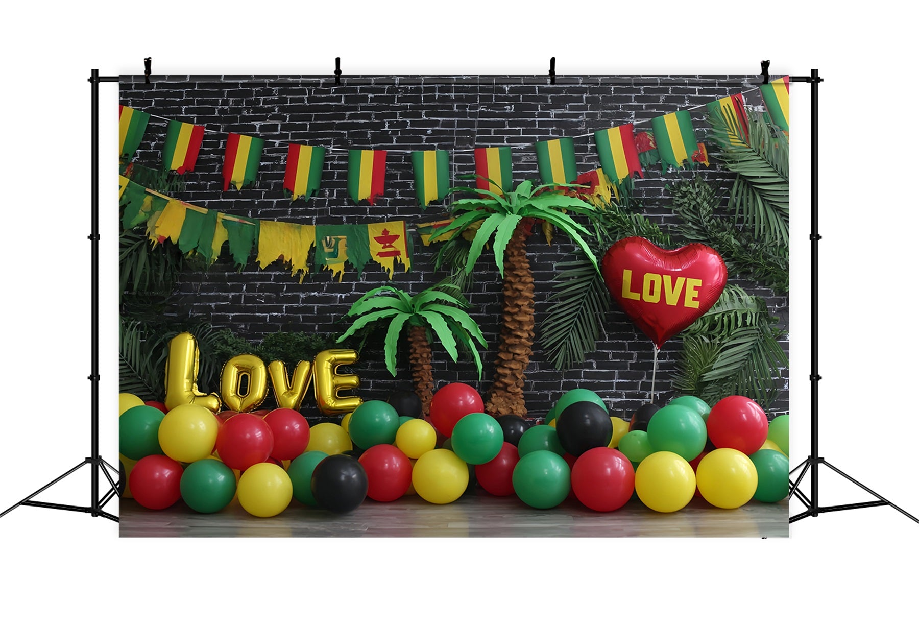 Cake Smash Photography Backdrop Tropical Love Balloon Paradise Birthday Backdrops TWW59-216