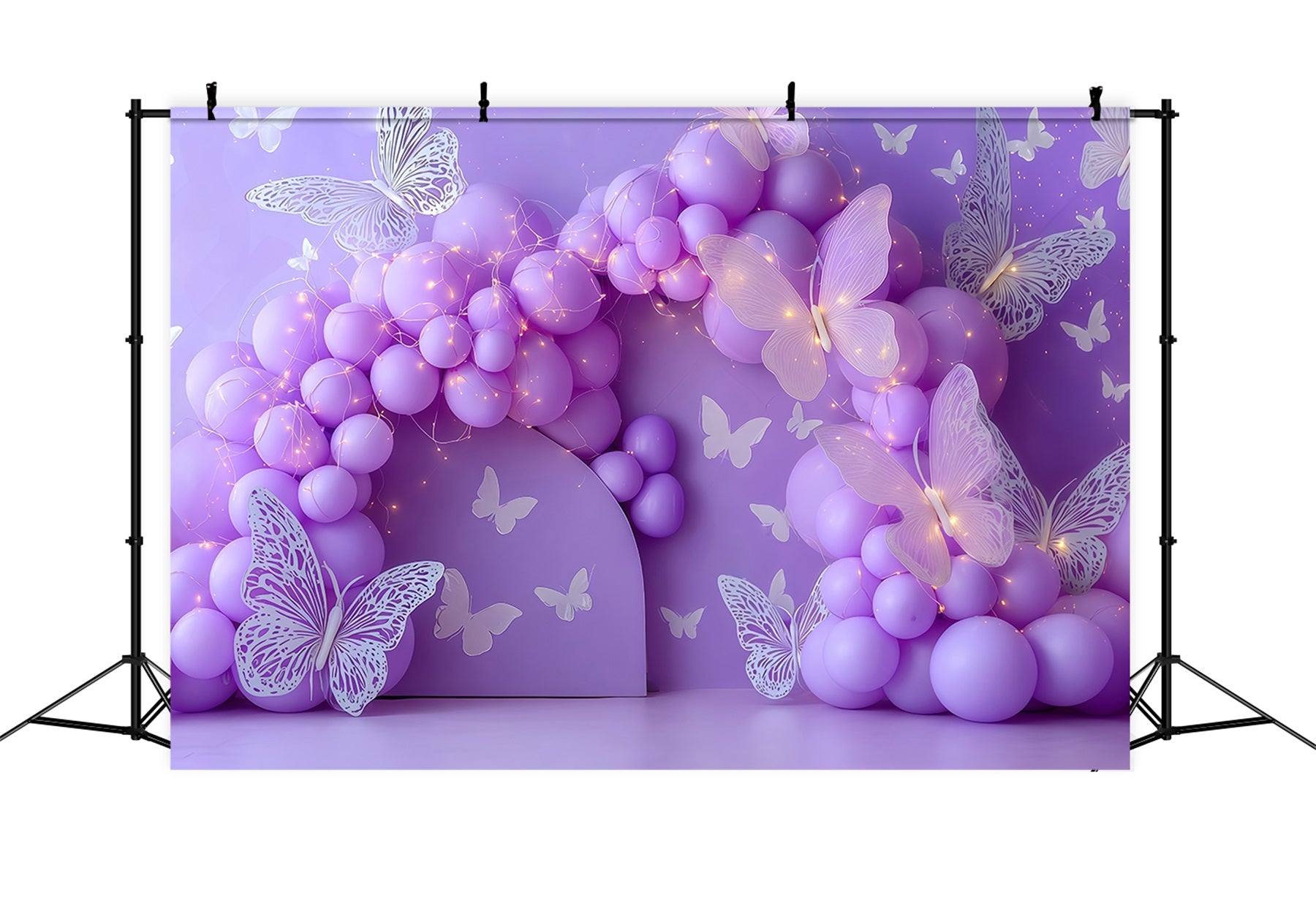 Cake Smash Backdrops Lavender Butterfly Balloon Dream Cake Photography Backdrops TWW59-224