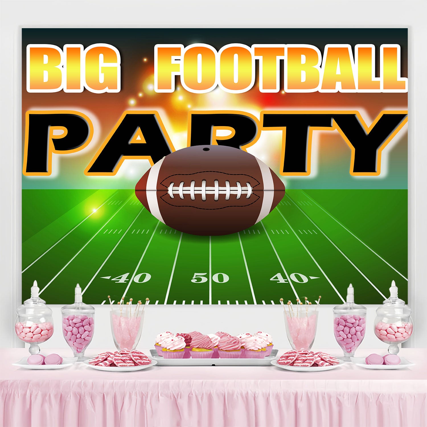 Football Backdrops Football Frenzy Celebration Sports Backdrop TWW6-1