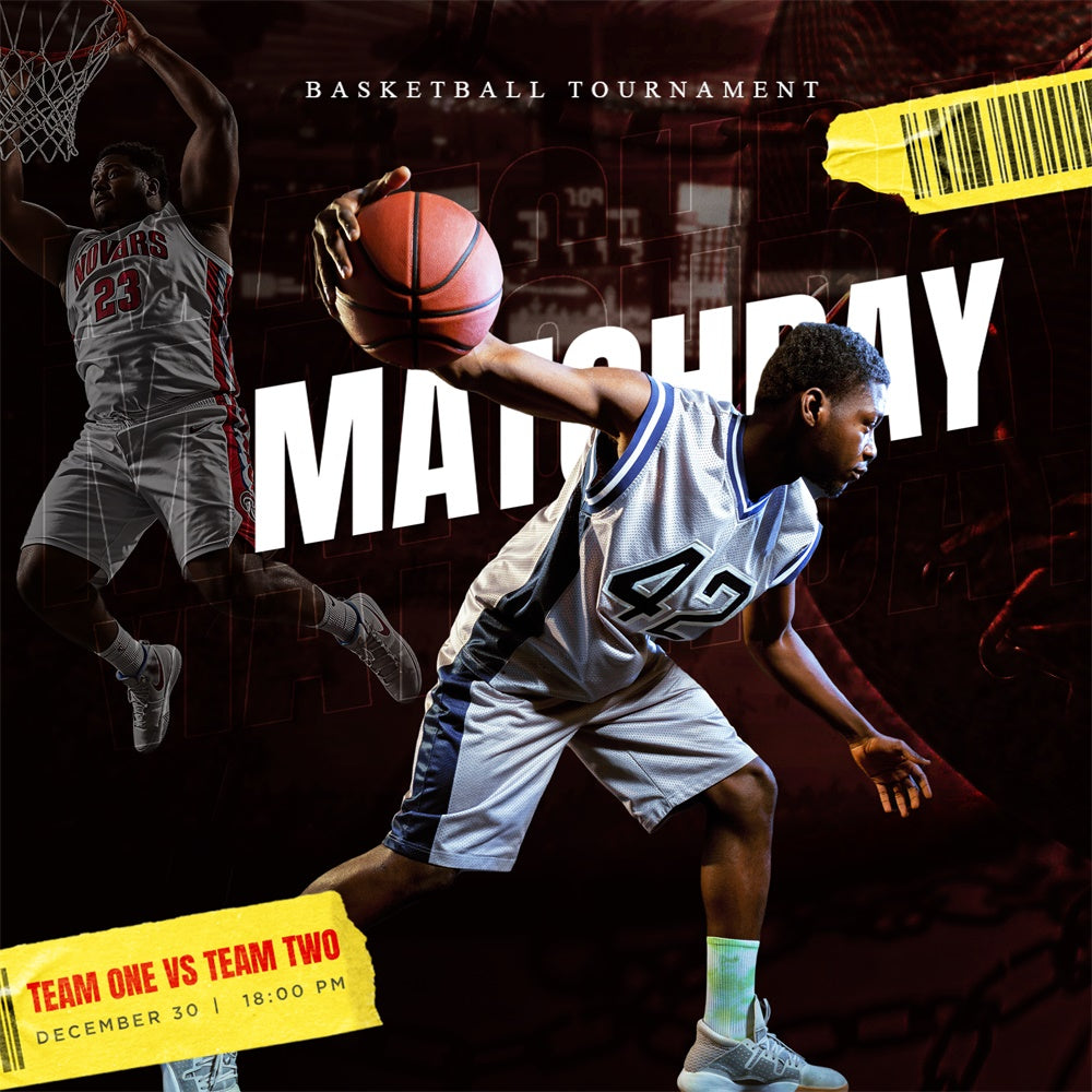 Basketball Backdrops Basketball Showdown Customized Sports Backdrops TWW6-12