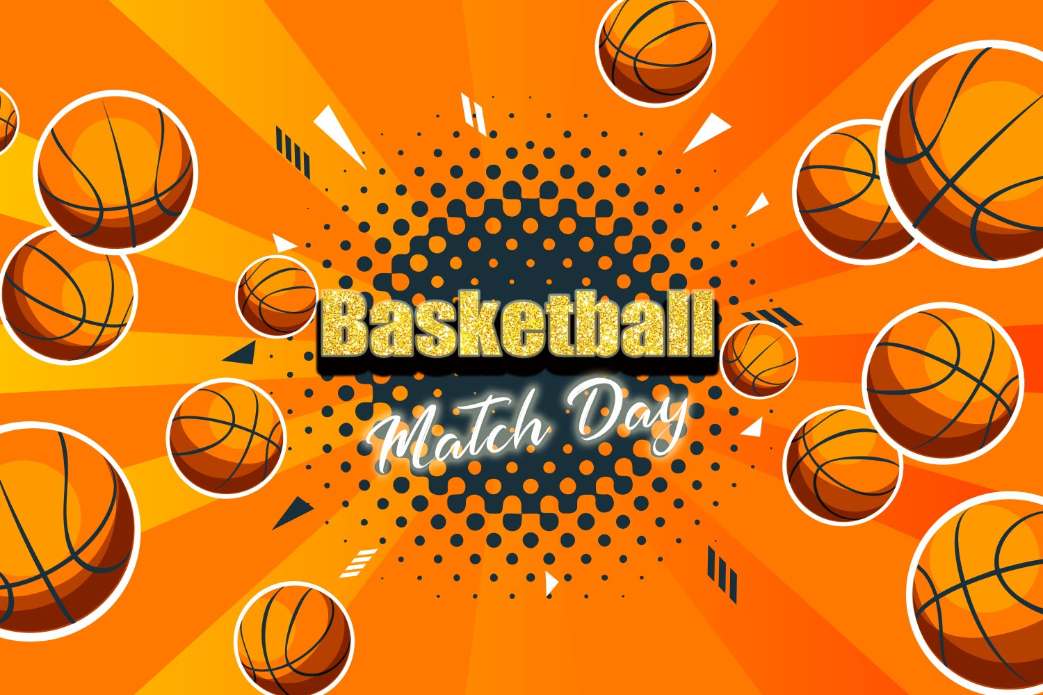 Basketball Backdrop Basketball Firestorm Sports Event Backdrop TWW6-22