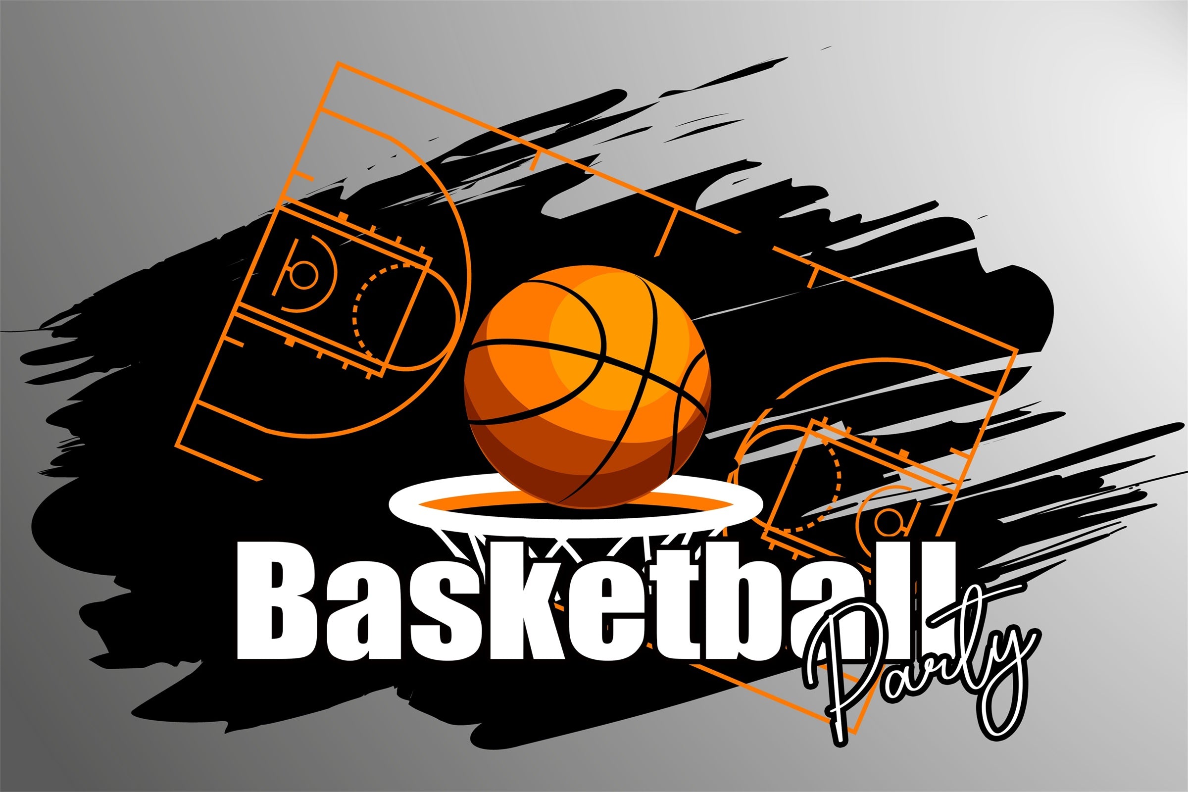 Basketball Photo Backdrop Graffiti Hoop Party Sports Photo Backdrop TWW6-24