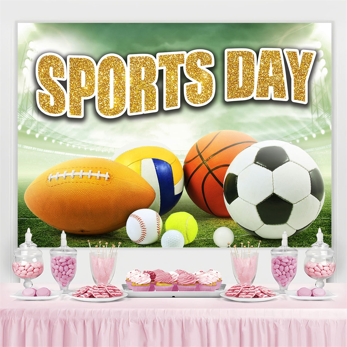 Sports Theme Backdrop Classic Sports Arena Backdrop TWW6-3