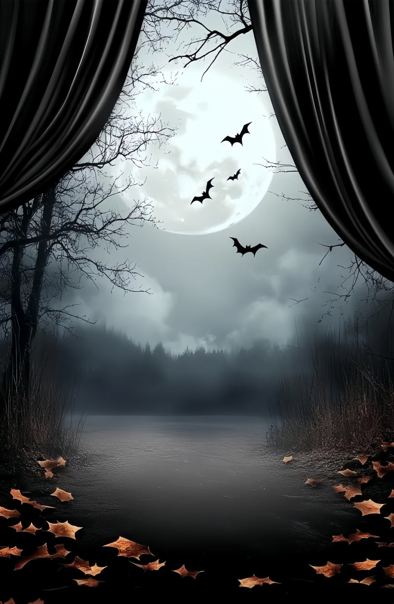 Halloween Backdrop Ideas Midnight Curtain Lakeside Sweep Backdrop TWW6-75