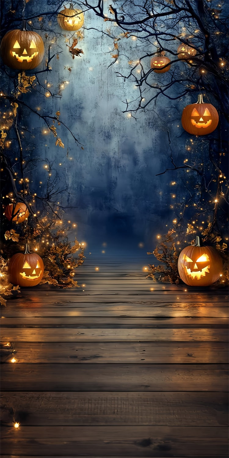 Halloween Photography Backdrop Pumpkin Glow Pathway Sweep Backdrop TWW6-77
