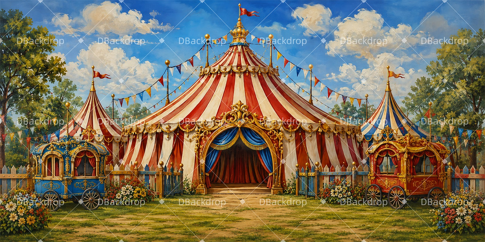 Circus Backdrop Circus Entrance VBS Backdrops ZTT65-T5