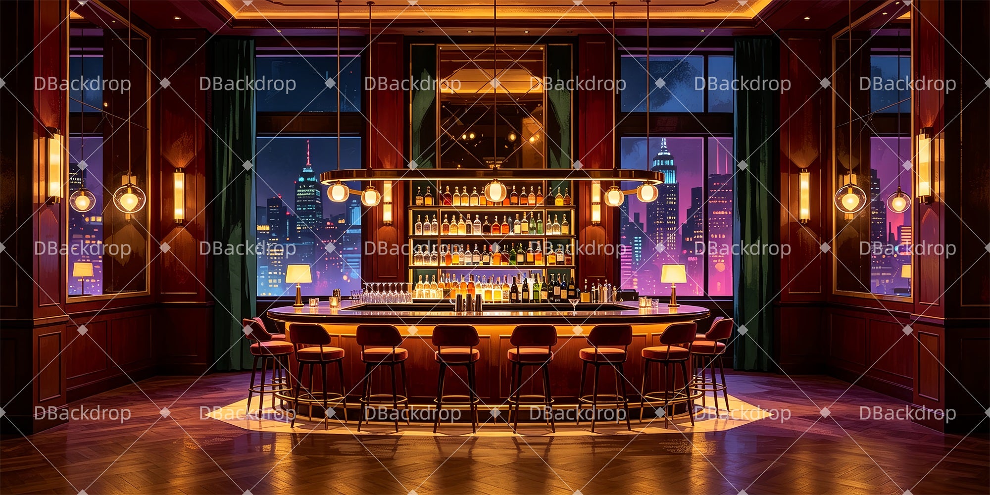 Theater Stage Backdrop Night Lounge Performance Backdrops ZTT66-T121