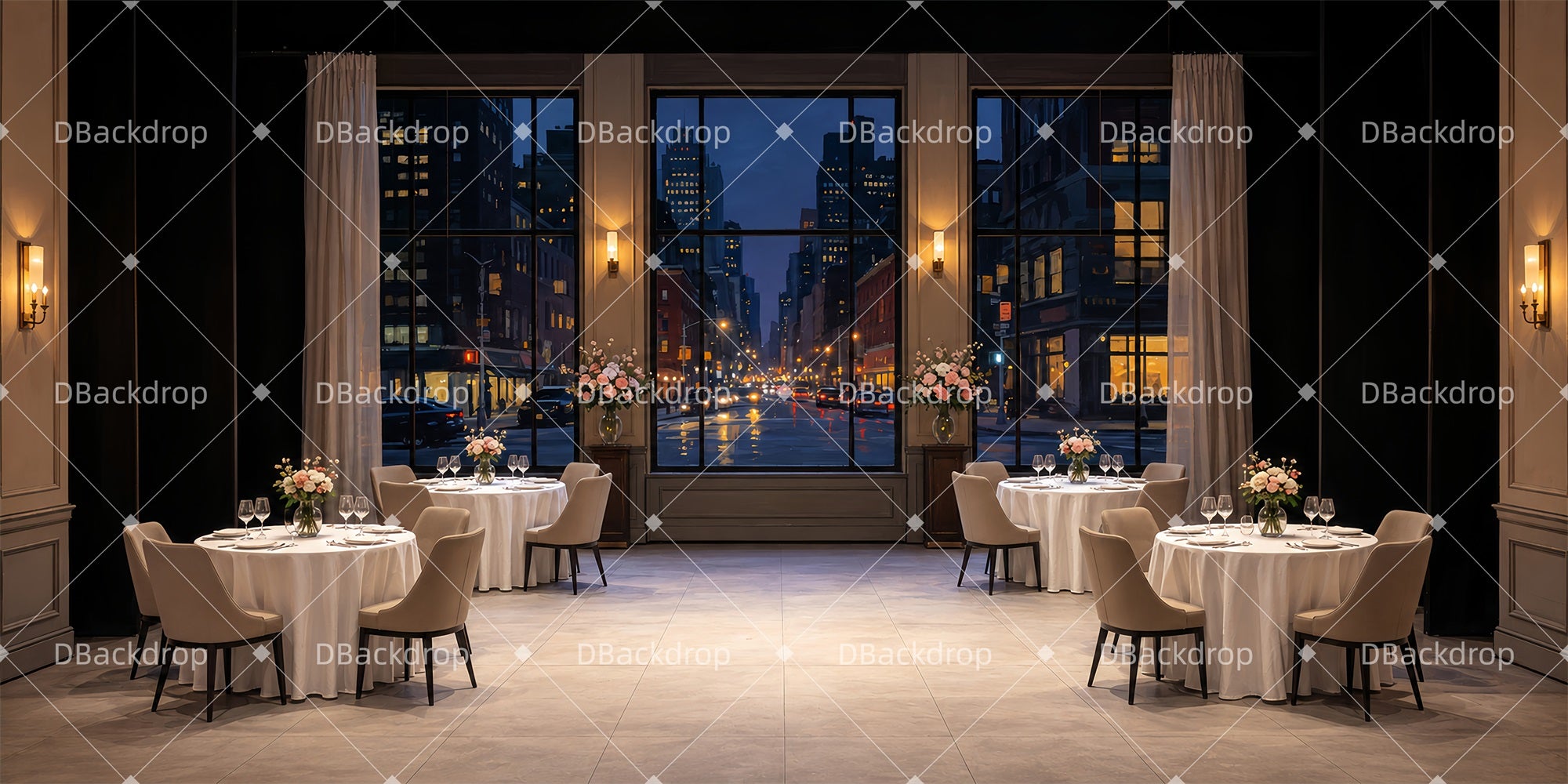 Backdrops For Theater City Bistro Stage Backdrop Ideas ZTT66-T122
