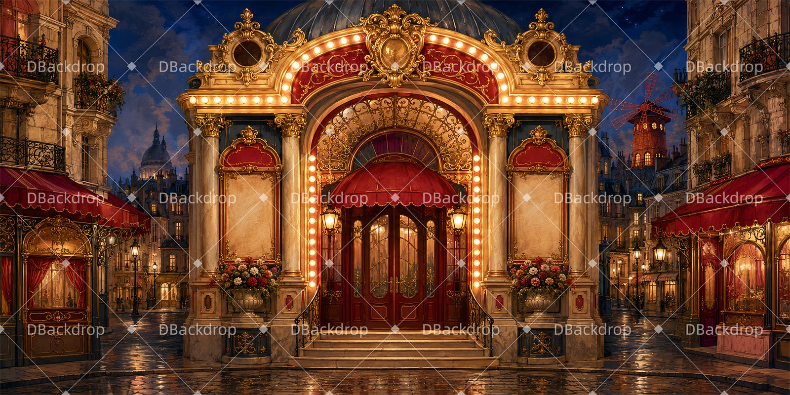 Performance Backdrop Gilded Opera Theater Stage Backdrops ZTT66-T138