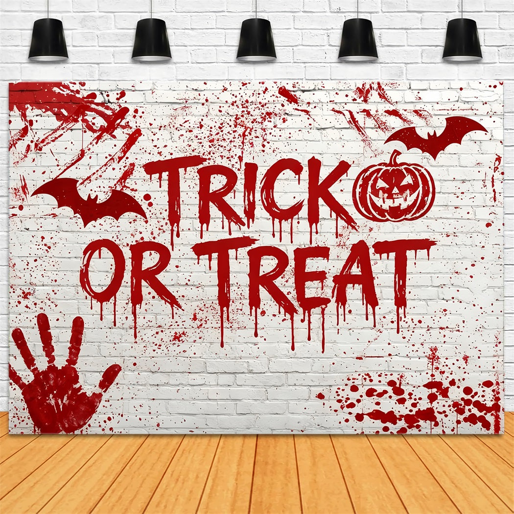 Halloween Bloody Backdrop Blood Splatter Brick Wall Halloween Backdrops ZTT67-22